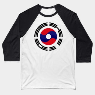 Lao Korean Multinational Patriot Flag Series Baseball T-Shirt